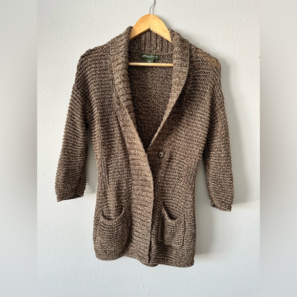 Eddie Bauer Brown Cardigan Size Small - Picture 1 of 4